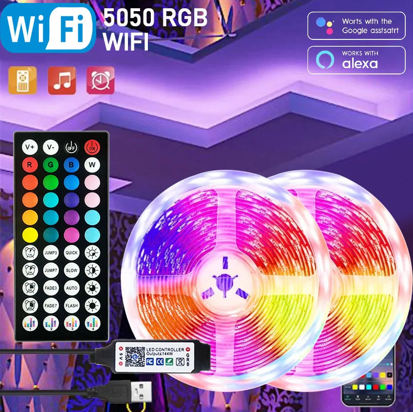 LED RGB Strip Lights- App Control+ Remote|5m / 10m / 20m / 30m | Bedroom, Gaming, Home Decor.
