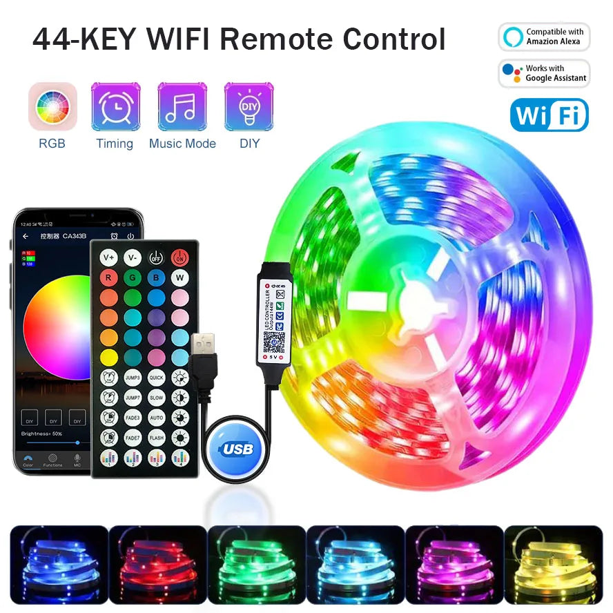 LED RGB Strip Lights- App Control+ Remote|5m / 10m / 20m / 30m | Bedroom, Gaming, Home Decor.